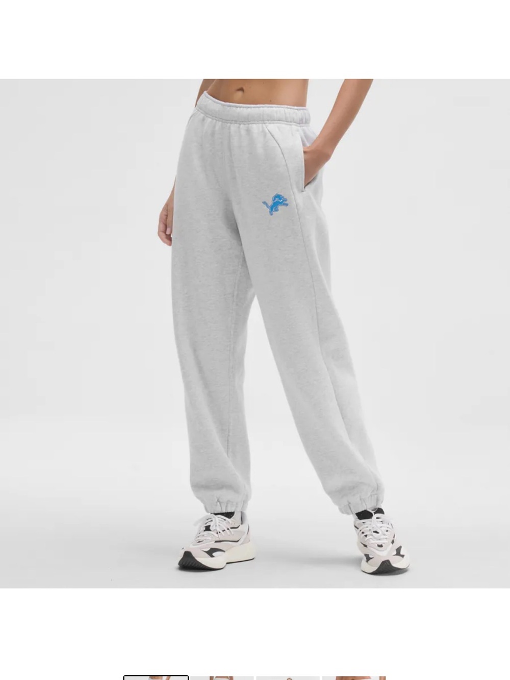 Women's Detroit Lions lululemon Ultra Light Grey Scuba Mid-Rise Oversized Jogger